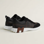 Bouncing Sneaker in Black Calfskin and Suede