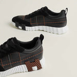 Bouncing Sneaker in Black Calfskin and Suede