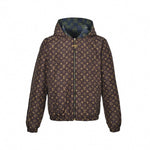 LV Reversible Monogram & Check Hooded Jacket