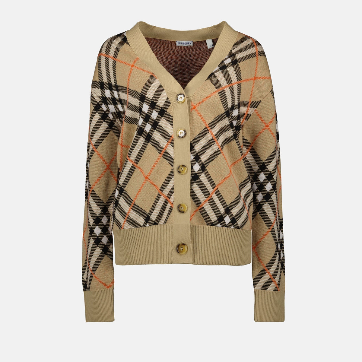 Checked Cardigan