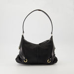 Black Leather Buckle Detail Mini Shoulder Bag