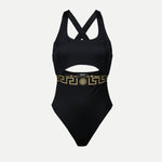 One-Piece Swimsuit Greca Border
