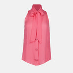 Silk Bow Blouse in Pink