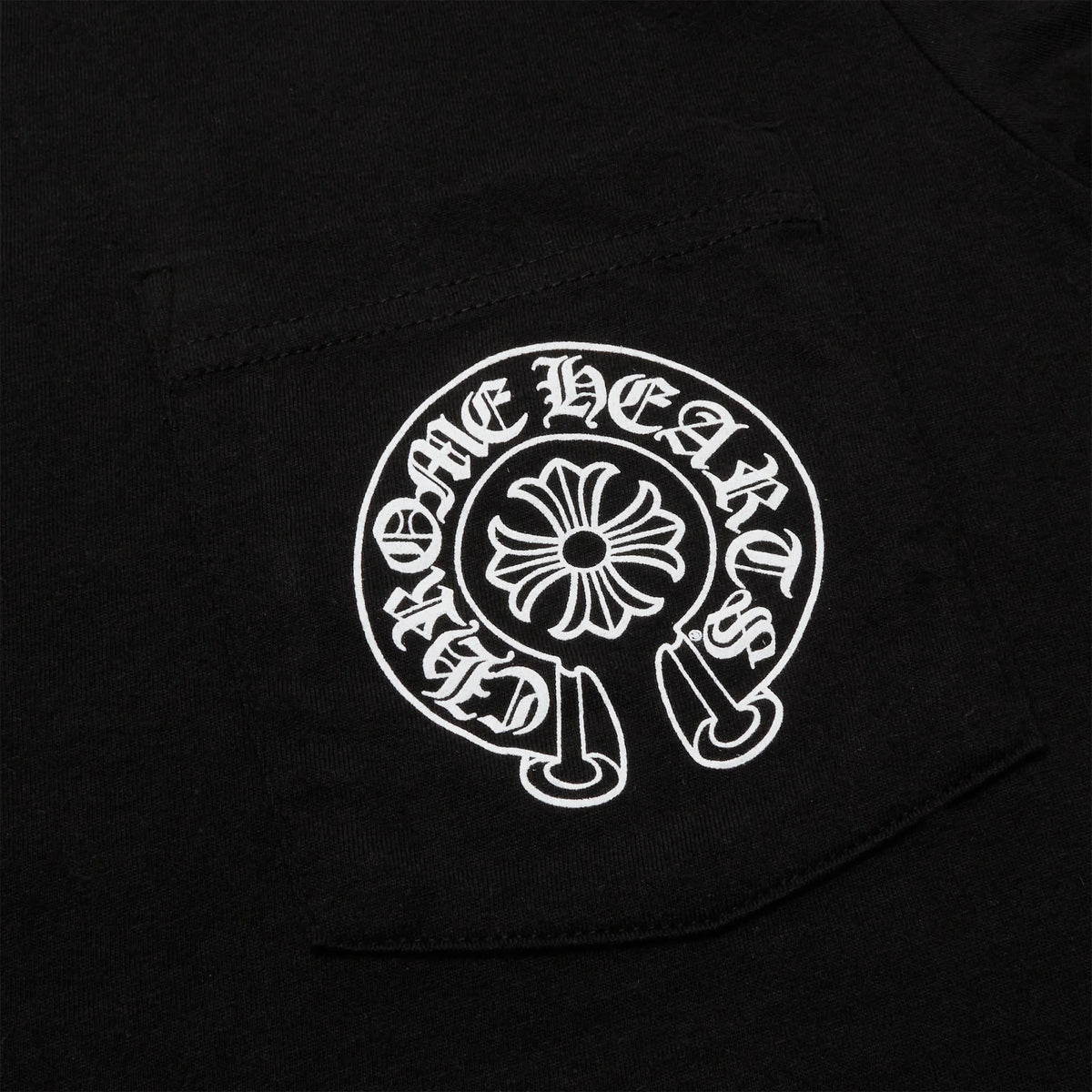 Horse Shoe Pocket Logo Black T-Shirt