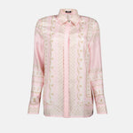 Pink Chain Print Silk Shirt