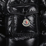 Black Glossy Hooded Puffer Jacket