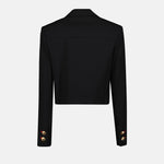 Cropped Medusa Button Tailored Jacket