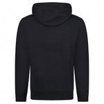 'Hove' check Hood Embroidery Logo Hoodie Zip Sweatshirt - Black