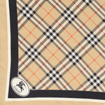 Check Silk Scarf with Contrast Border
