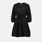Drawstring Waist Peplum Mini Dress