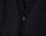 Black Monogram Accent Wool Cardigan