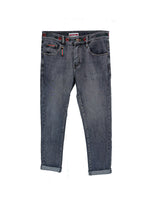 Denim Jeans with Embroidered Logo