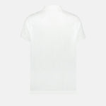 White Polo Shirt with Signature Button Detail