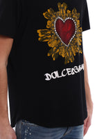 Heart Print Cotton T-Shirt