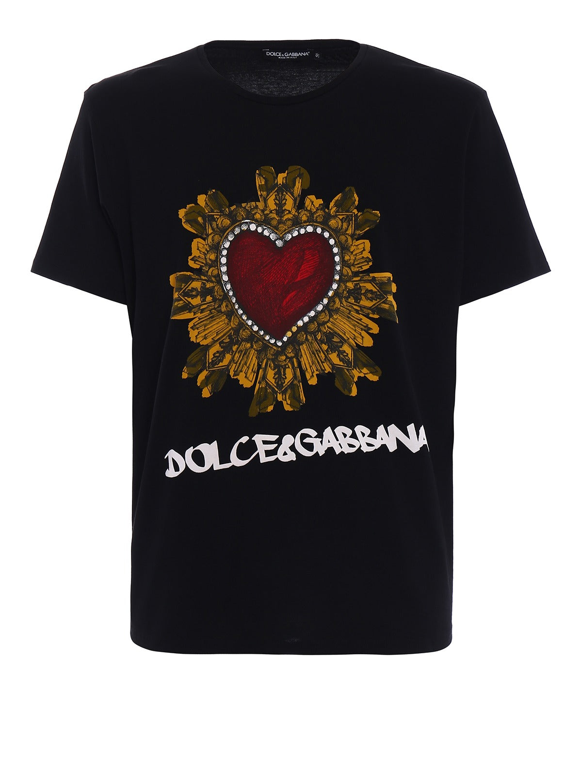 Heart Print Cotton T-Shirt