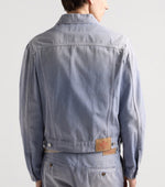 Light Wash Cotton Gabardine Denim Jacket