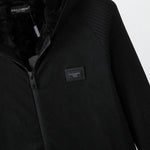 Faux-Fur Lined Hooded Zip Jacket