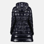 Glossy Hooded Long Puffer Coat