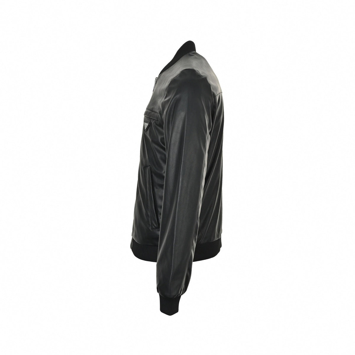 Reversible Leather & Nylon Bomber Jacket