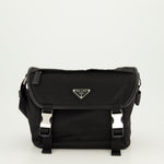 Re-Nylon and Saffiano Leather Bag