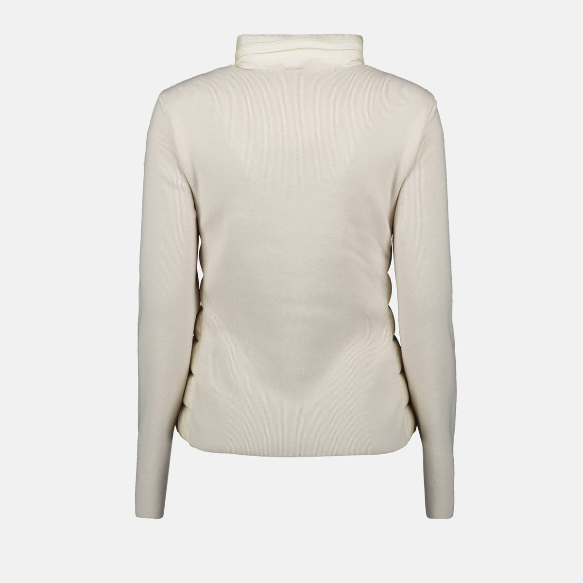 Cream Padded Knit Sleeve Jacket