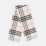 Classic Check Cashmere Scarf – Soft Pink
