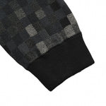 LV Pixelated Knit Crewneck Sweater – Black & Grey
