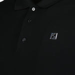 Fendi Black Polo Shirt with FF Logo Detail