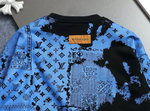 Blue Monogram Bandana Print Sweatshirt