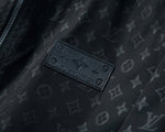 Black Monogram Hooded Windbreaker Jacket