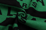 Striped Logo Intarsia Crewneck - Green