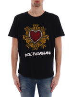 Heart Print Cotton T-Shirt