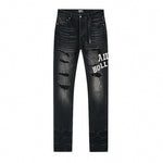 Hollywood Distressed Black Denim Jeans