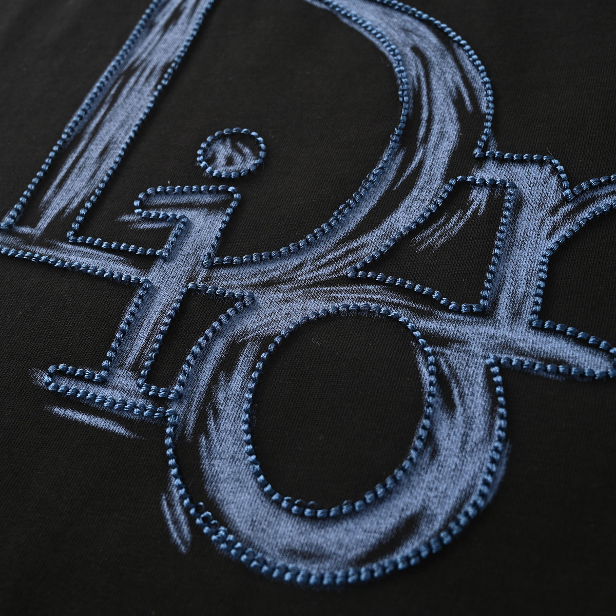 Black T-Shirt with Blue Logo