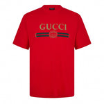 Logo Web Stripe Cotton T-Shirt - Red