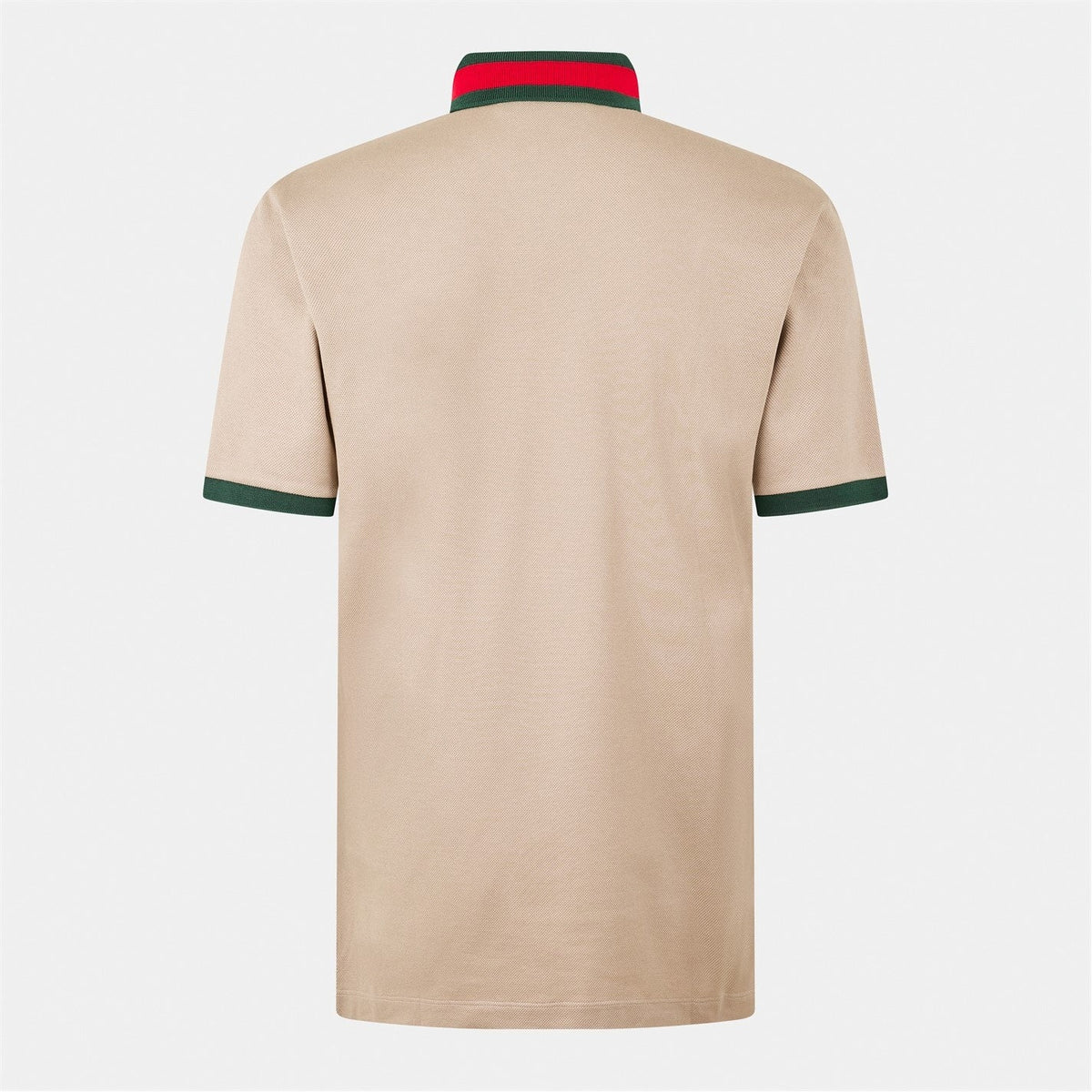 Web Collar Cotton Polo Shirt – Beige