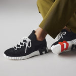 Lift Knit Slip-On Sneakers in Black & White