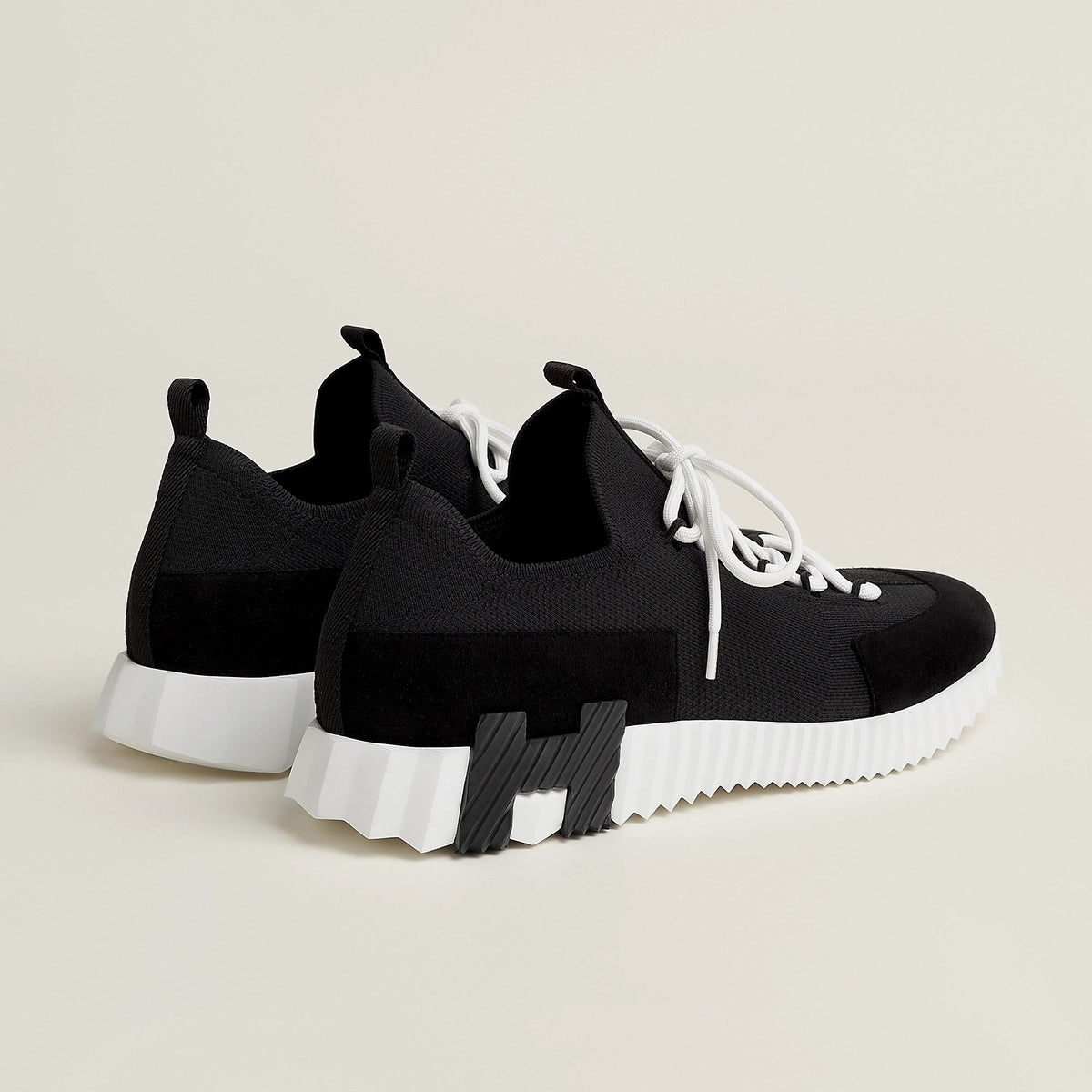 Lift Knit Slip-On Sneakers in Black & White