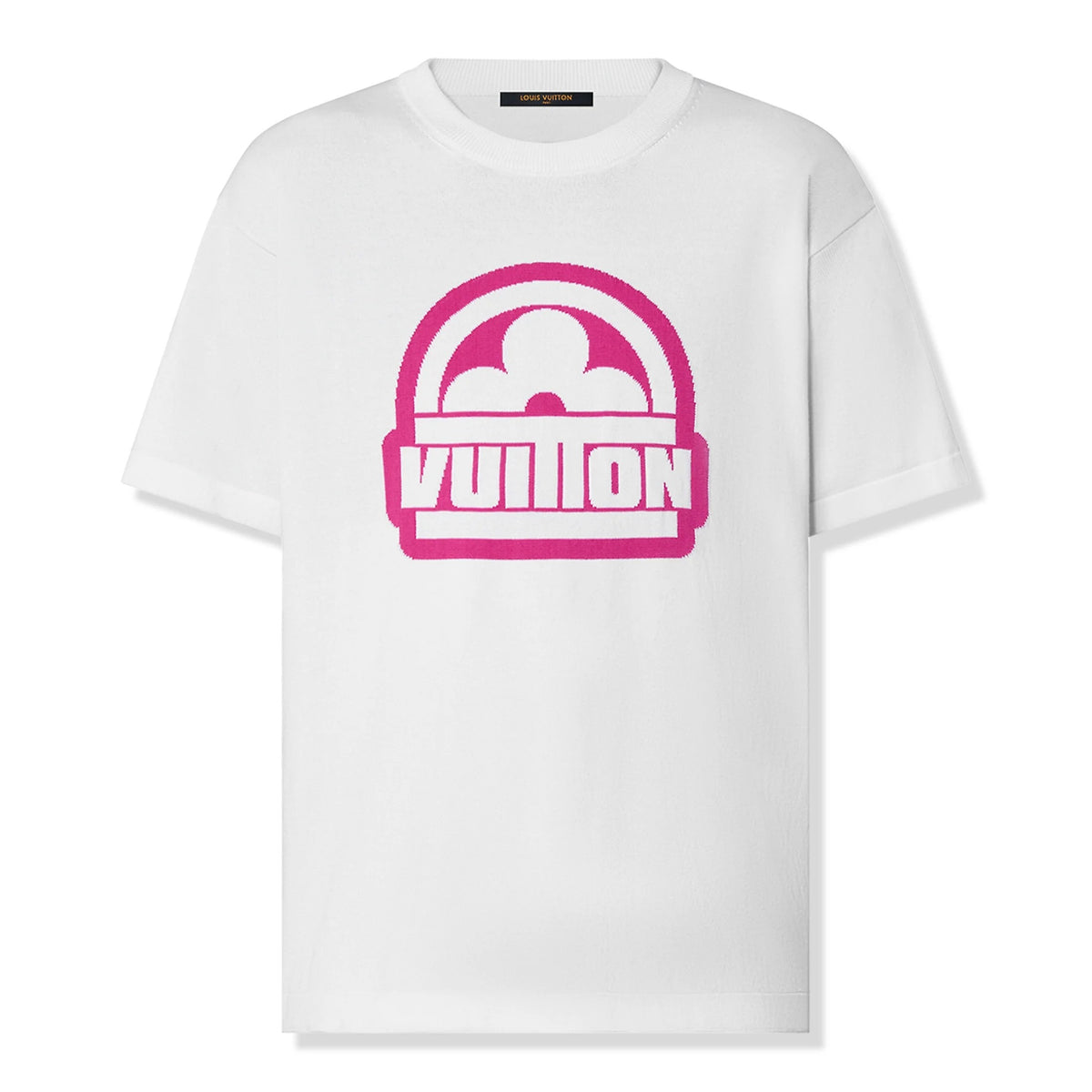 Flower Cotton Short-Sleeved Crewneck White T-Shirt