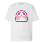 Flower Cotton Short-Sleeved Crewneck White T-Shirt