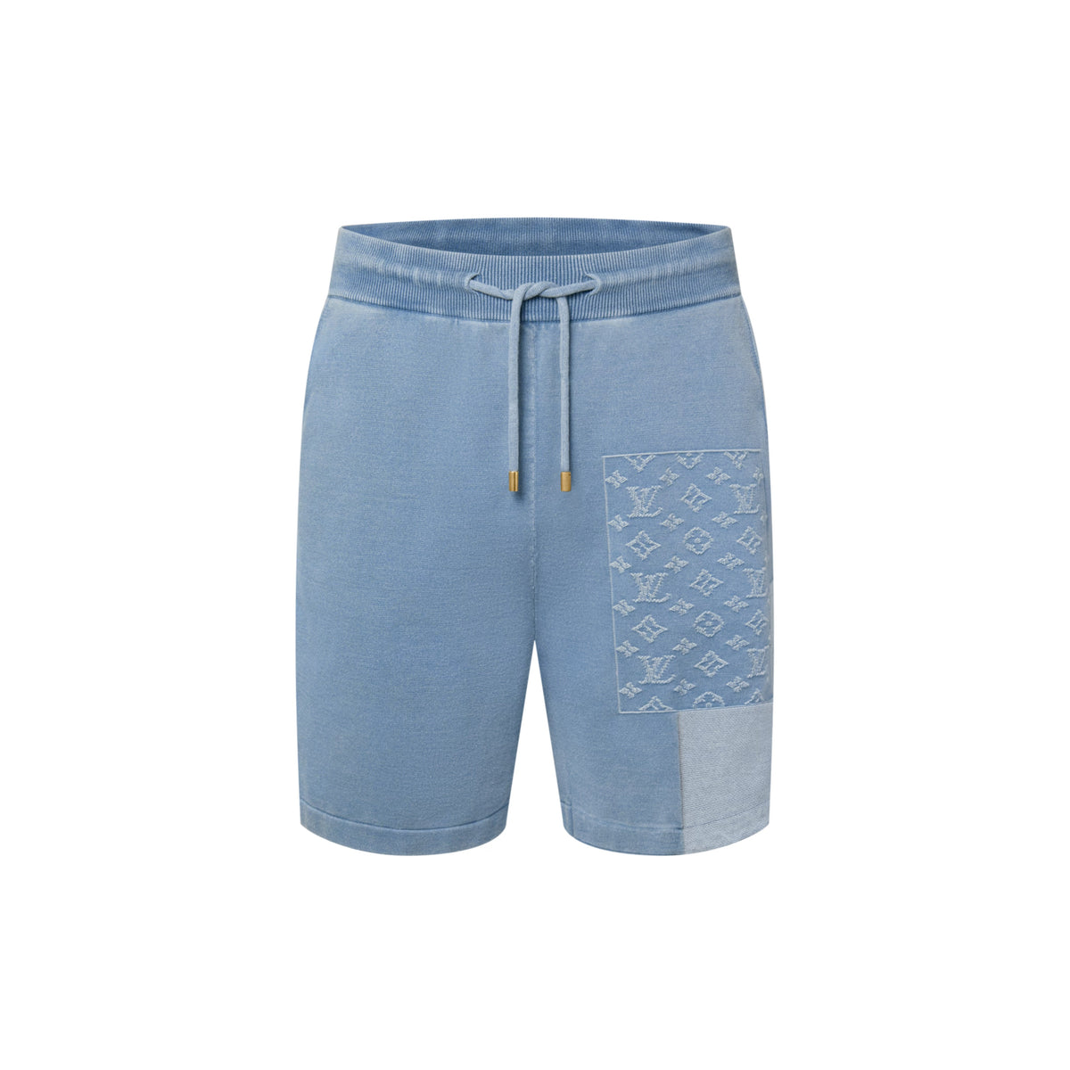LV Knitted Patchwork Denim Shorts