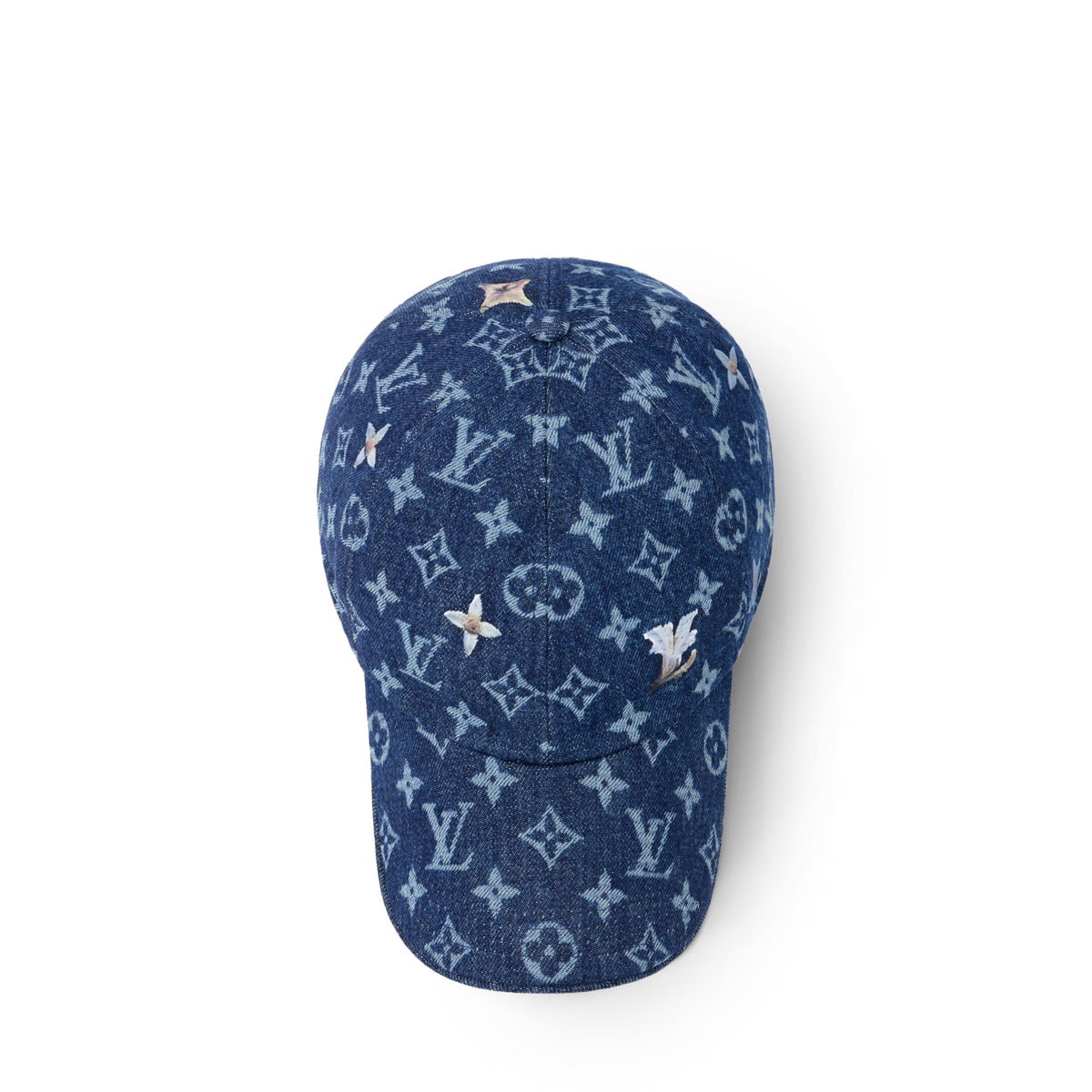 LV Monogram Flower Denim Cap