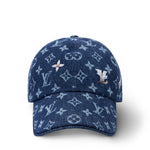 LV Monogram Flower Denim Cap