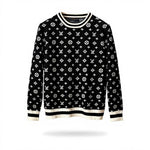 Black Monogram Knit Sweater