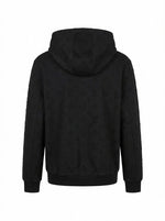 Premium Black Embossed Monogram Tracksuit Set