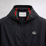 GG Logo Hooded Windbreaker Jacket