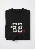 Black Distressed Logo Crewneck Sweatshirt