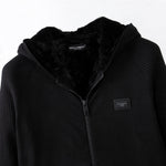 Faux-Fur Lined Hooded Zip Jacket