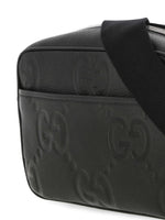 Jumbo Leather Crossbody Bag Black