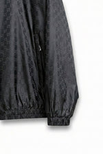 GG Jacquard Hooded Windbreaker Jacket – Black